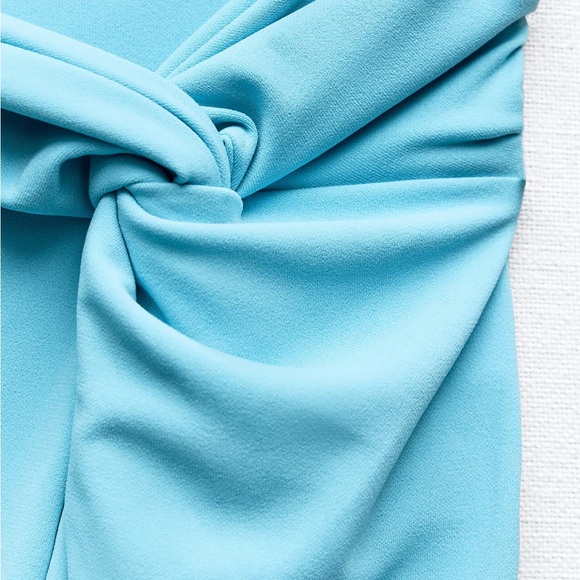 ZARA NWT DRAPED MIDI SKIRT WITH KNOT - Picture 8 of 9